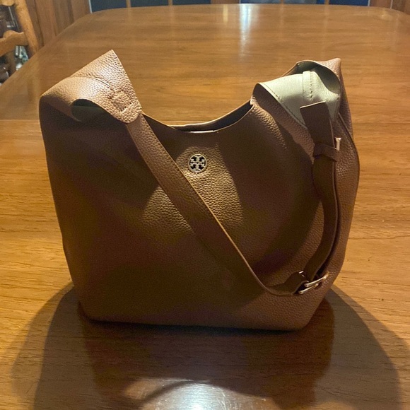 Tory Burch Small Brody Tan Tory Burch Designer Leather Tan Backpack